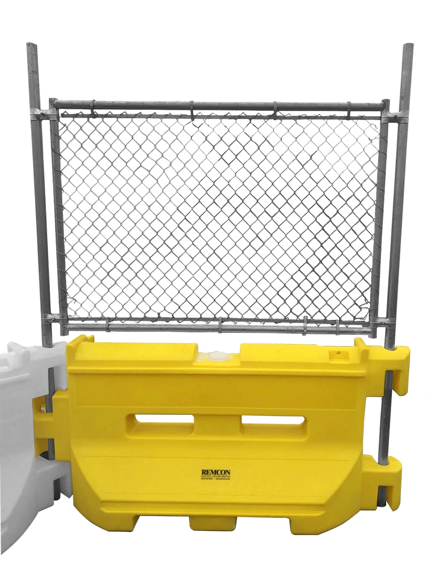 Yellow 36\" Construction Barricade with Fence Panel