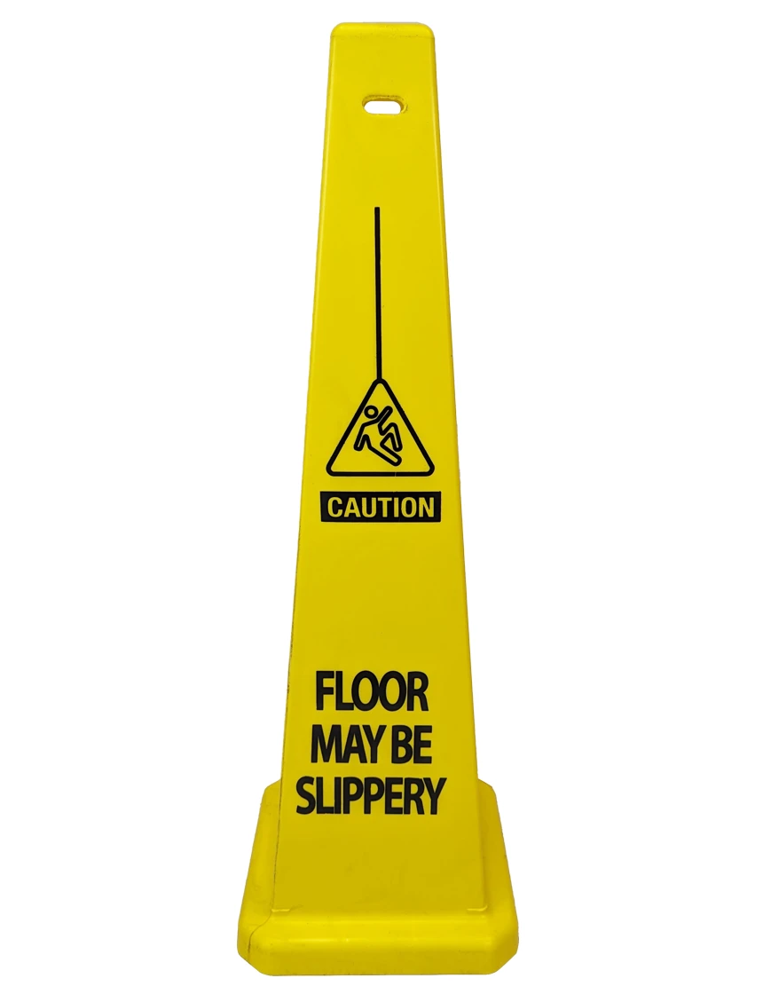 36 inch Yellow Lamba Cone - Caution Floor May Be Slippery