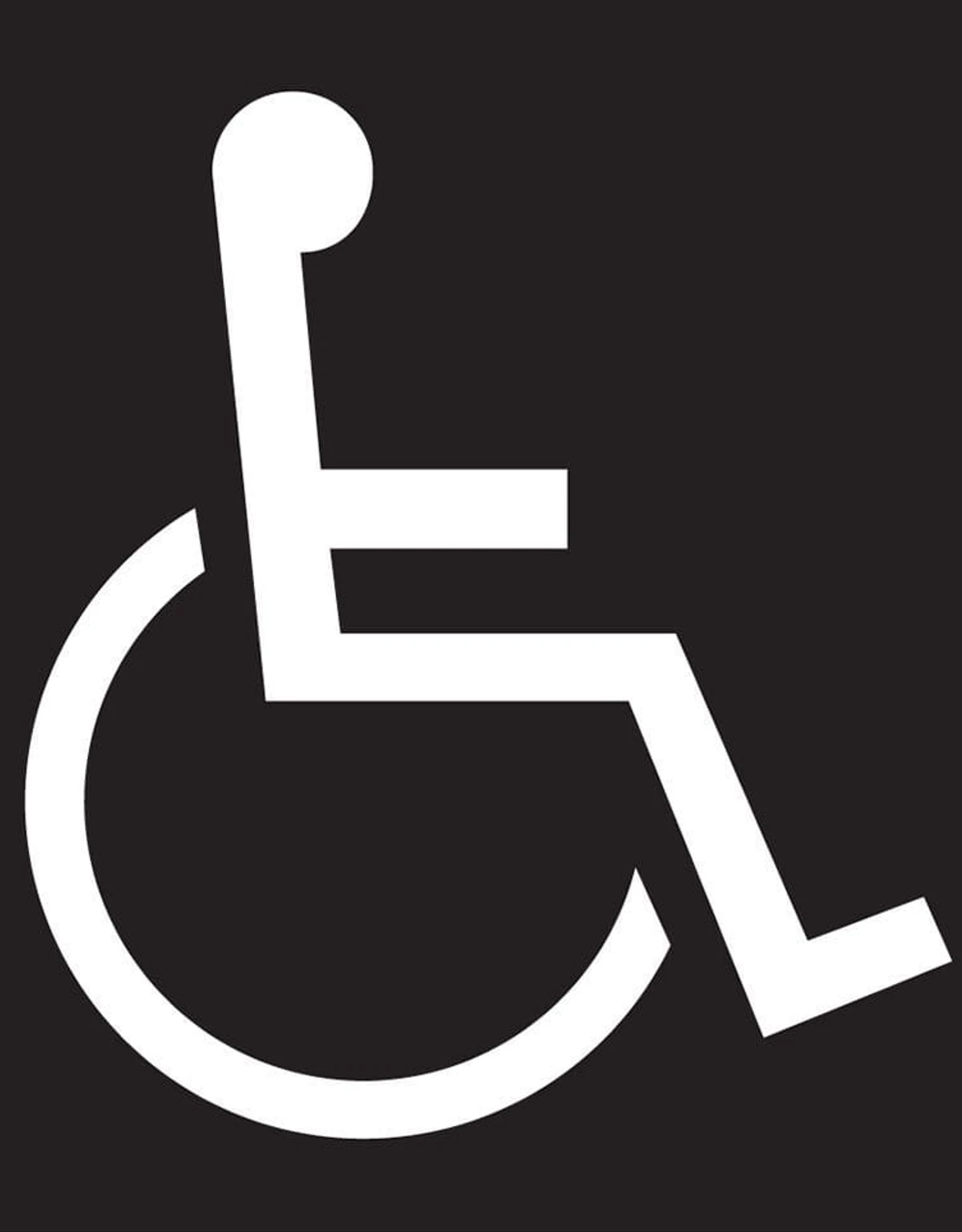 39\" x 38\" PPG Reflective White Thermoplastic Handicapped Symbol