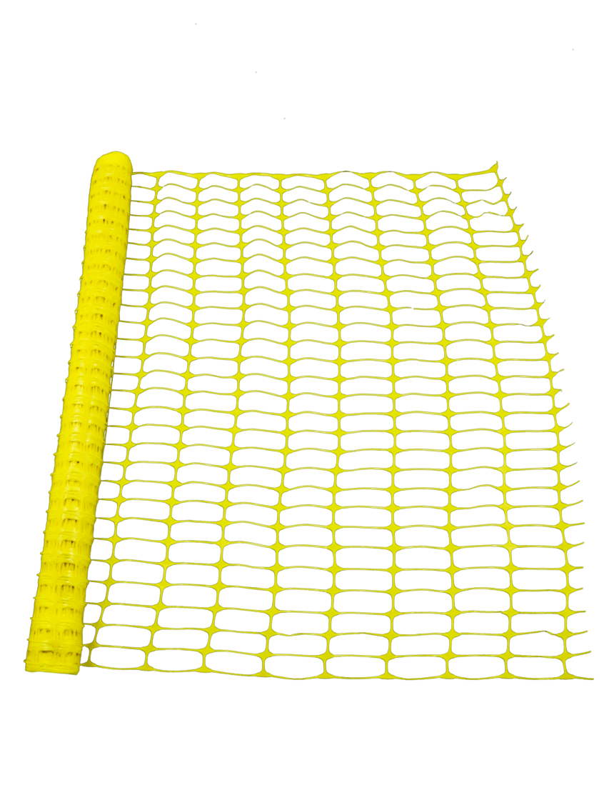 4\u0027 x 100\u0027 Economy Roll of YELLOW Construction Fence (0.23 oz/sq ft - 70 g/m2)