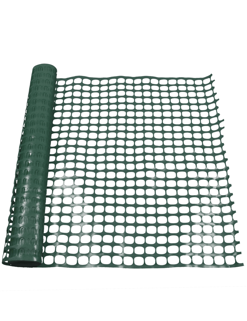 4\u0027 x 100\u0027 Roll of Heavy-Duty GREEN Construction Fence (0.66/oz sqft - 200 g/m2)
