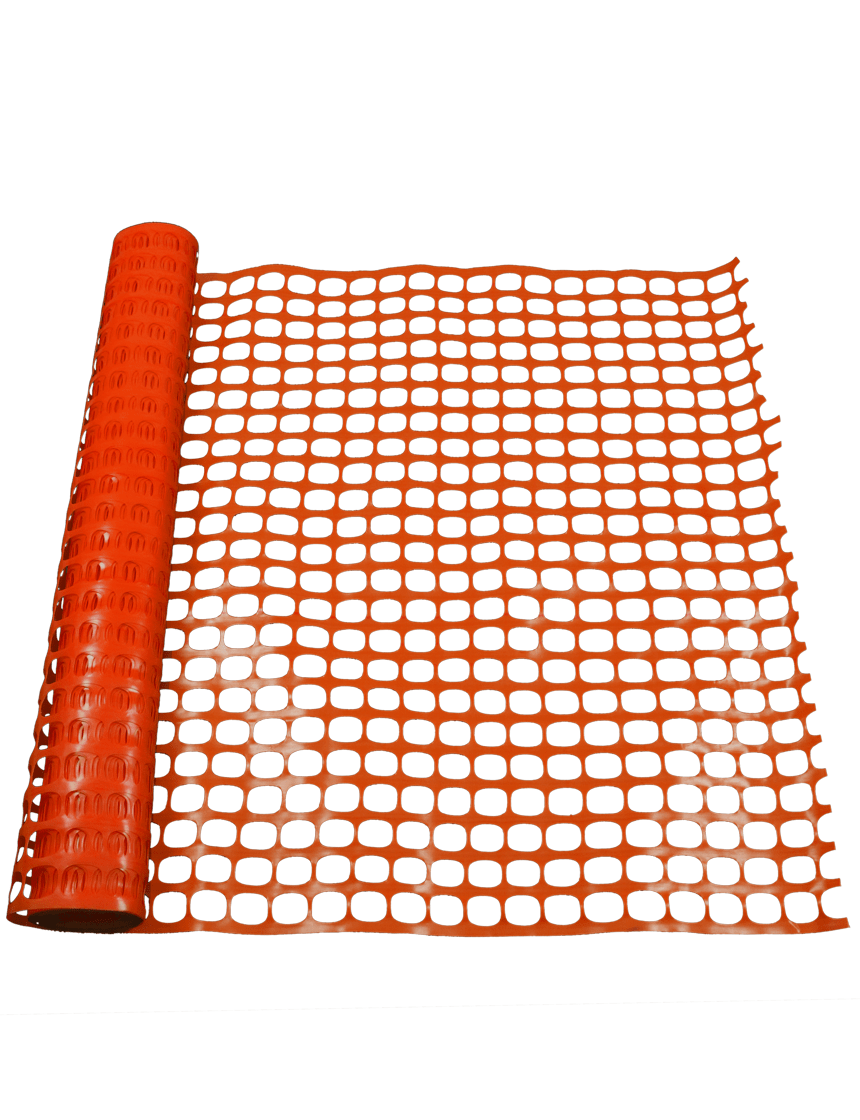4\u0027 x 100\u0027 Roll of Heavy-Duty Orange Construction Fence (0.66/oz sqft - 200 g/m2)