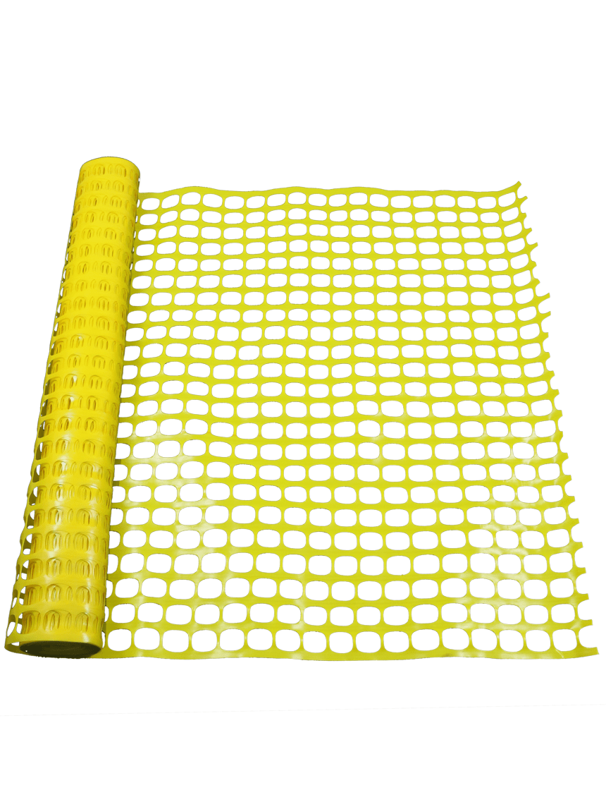 4\u0027 x 100\u0027 Roll of Heavy-Duty YELLOW Construction Fence (0.66/oz sqft - 200 g/m2)