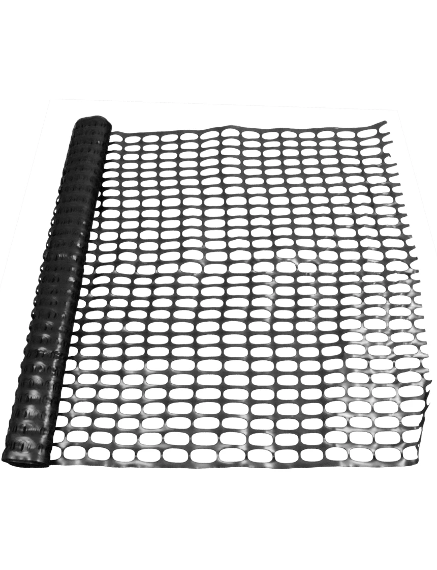 4\u0027 x 100\u0027 Standard Duty Roll of BLACK Construction Fence (0.33 oz/sq ft - 100 g/m2)