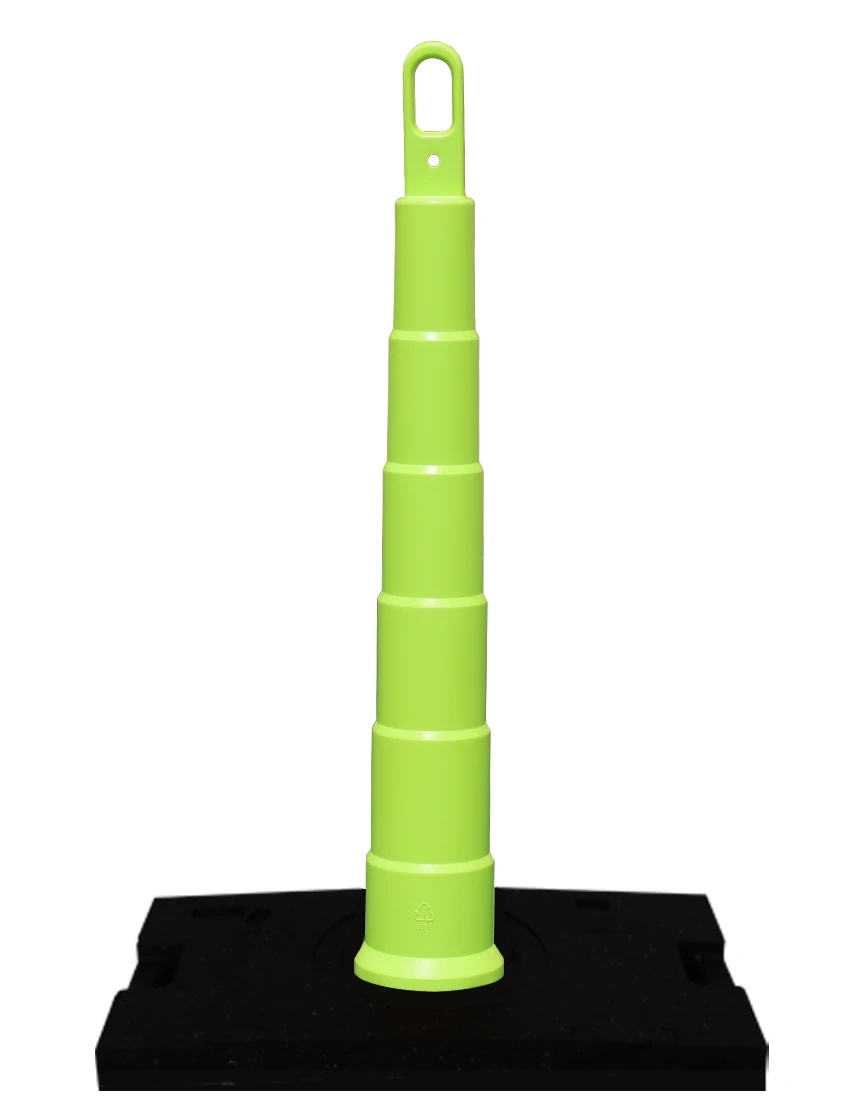 42\" LIME, Traffix Looper Cone with 30 Lb. Rubber Base