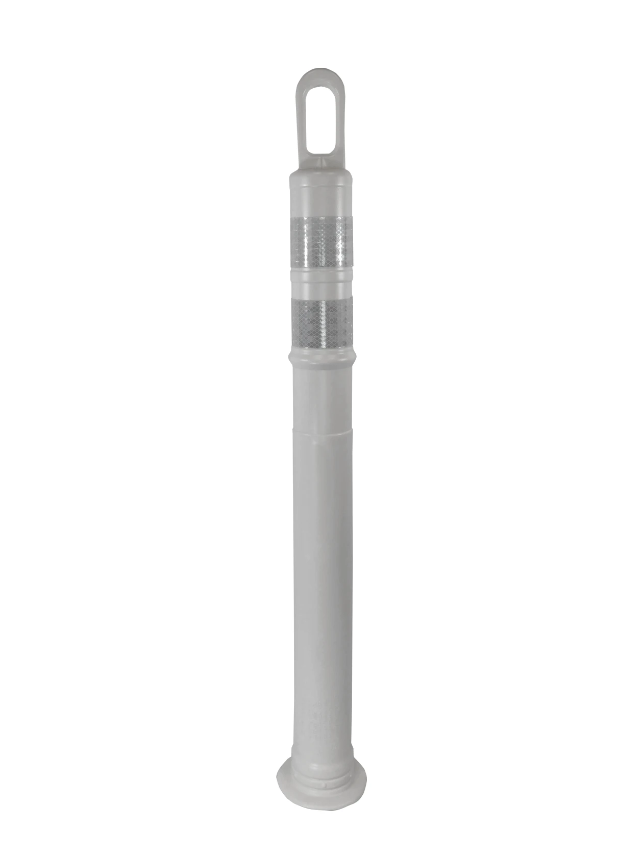 42\" White TrafFix Looper Tube, Two (2) 3\" HI White Reflective Collars and No Base