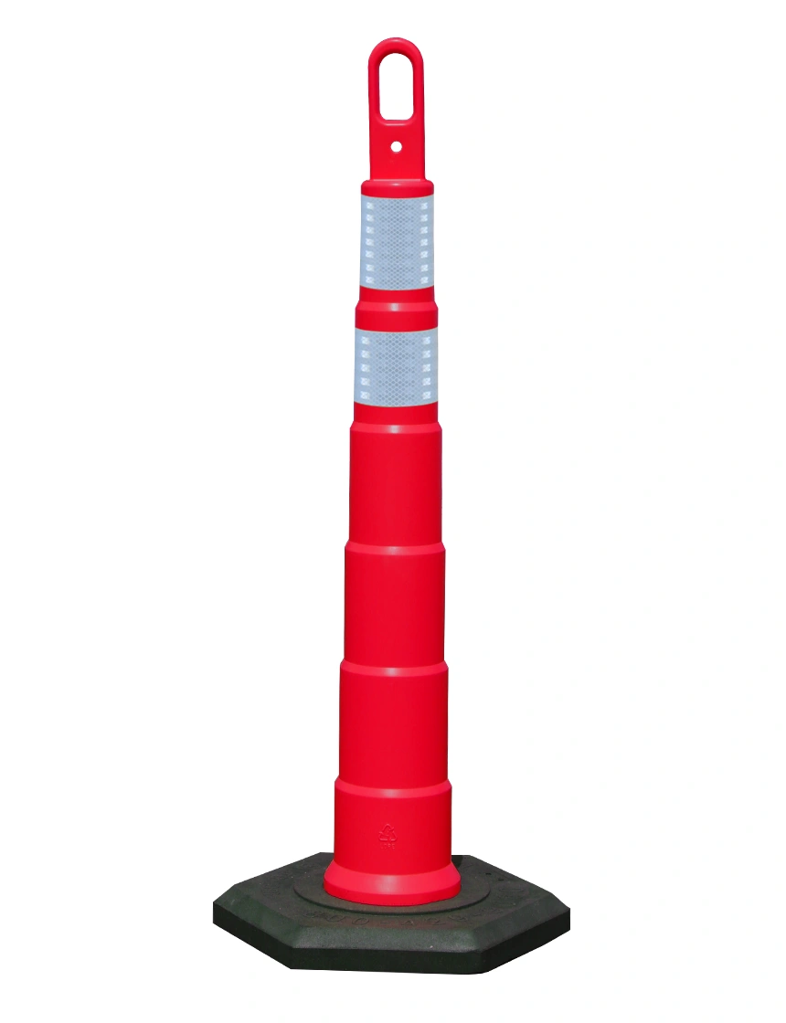42\" Traffix Orange Looper Cone w/ 6\" and 4\" HI Ref Collars \u0026 16lb. Base