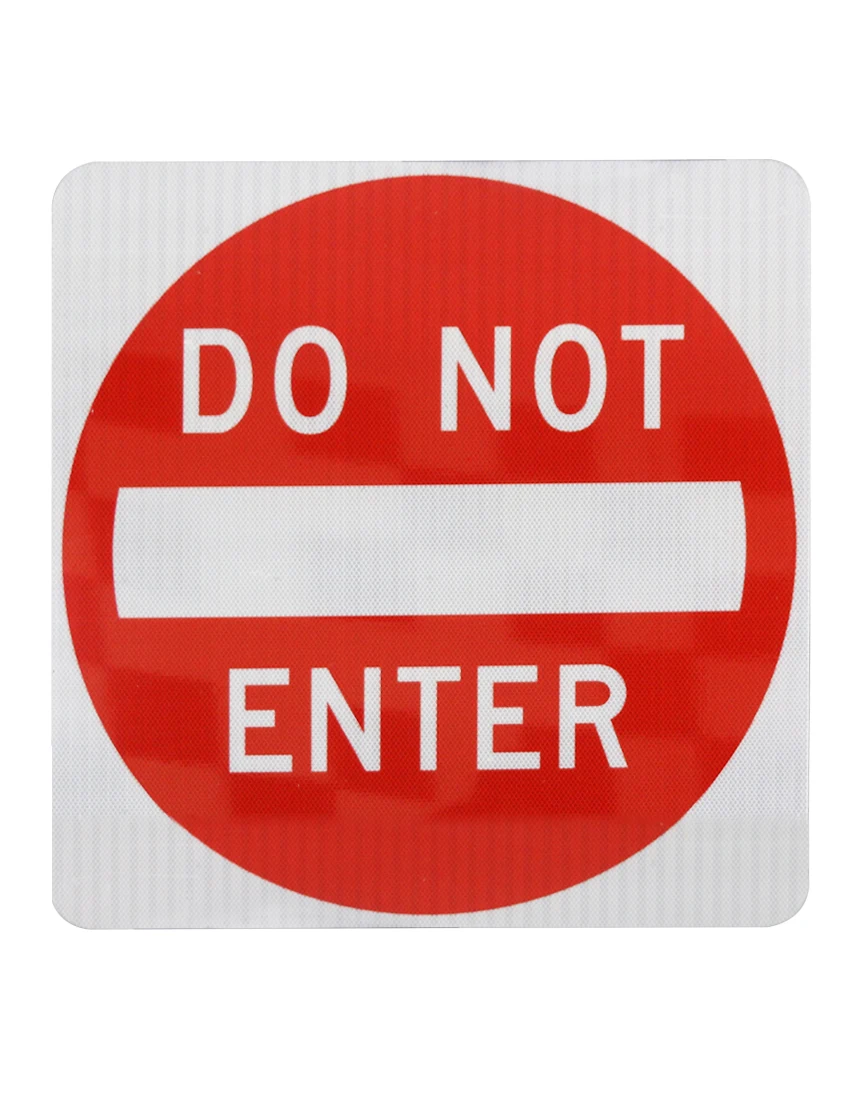 48\" X 48\" DO NOT ENTER Sign with HI Sheeting, 4 Mil ACM