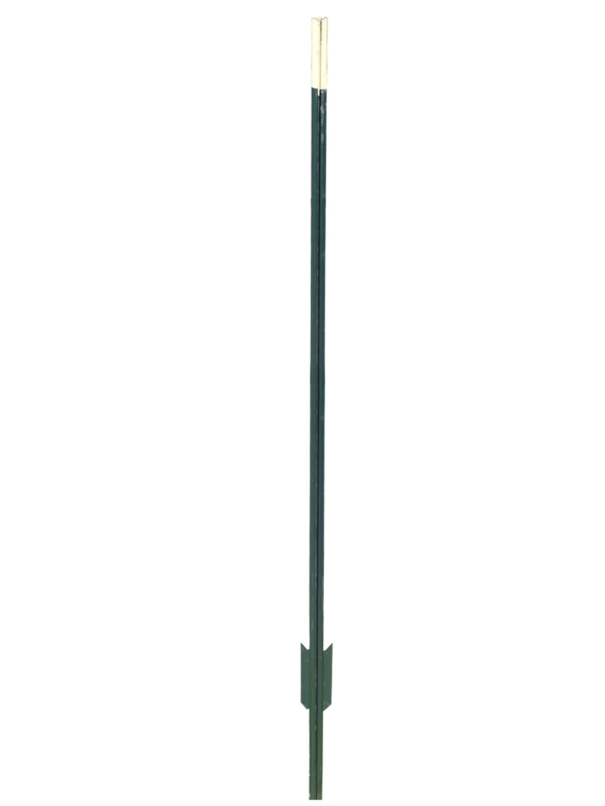 5\u0027 Light Weight Green Steel T-Fence Post with White Top, With Spade (0.95 lbs/foot)