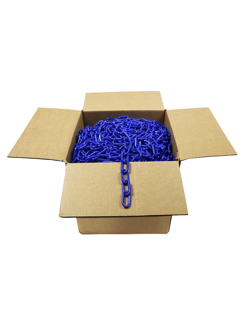 500\u0027 Box of Blue 2\" Link, Standard Plastic Chain