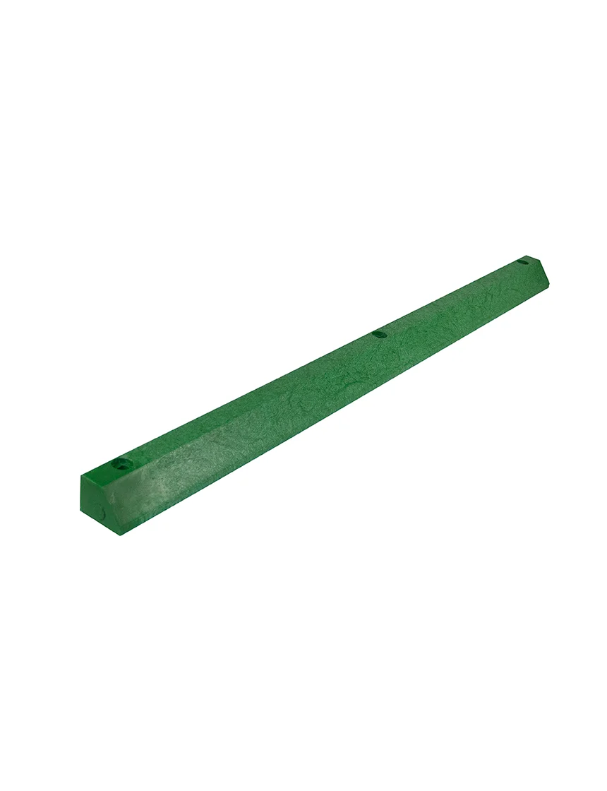6\u0027 EV Green, Economy Solid Recycled Plastic Parking Block w/8\" Lags \u0026 Anchors