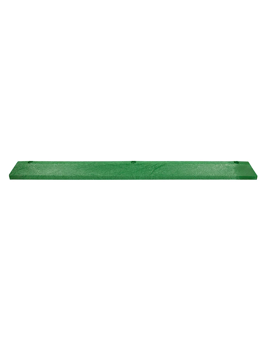 6\u0027 EV Green, Heavy-Duty Solid Recycled Plastic Parking Block with No Mounting Hardware