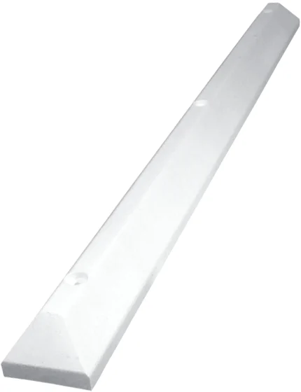 6\u0027 White, Heavy-Duty Solid Recycled Plastic Parking Block with No Mounting Hardware