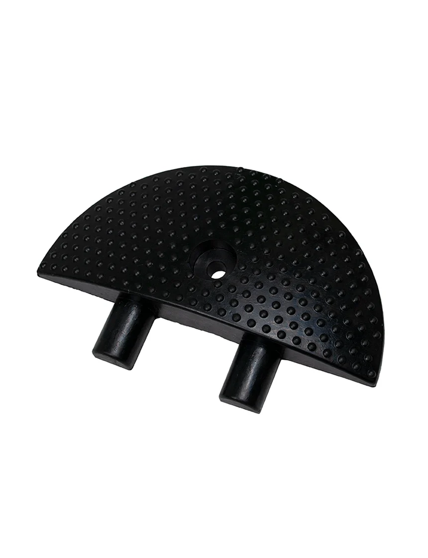 6\" End Cap for Economy Rubber Speed Bump w/One (1) 14\" Rebar Spike