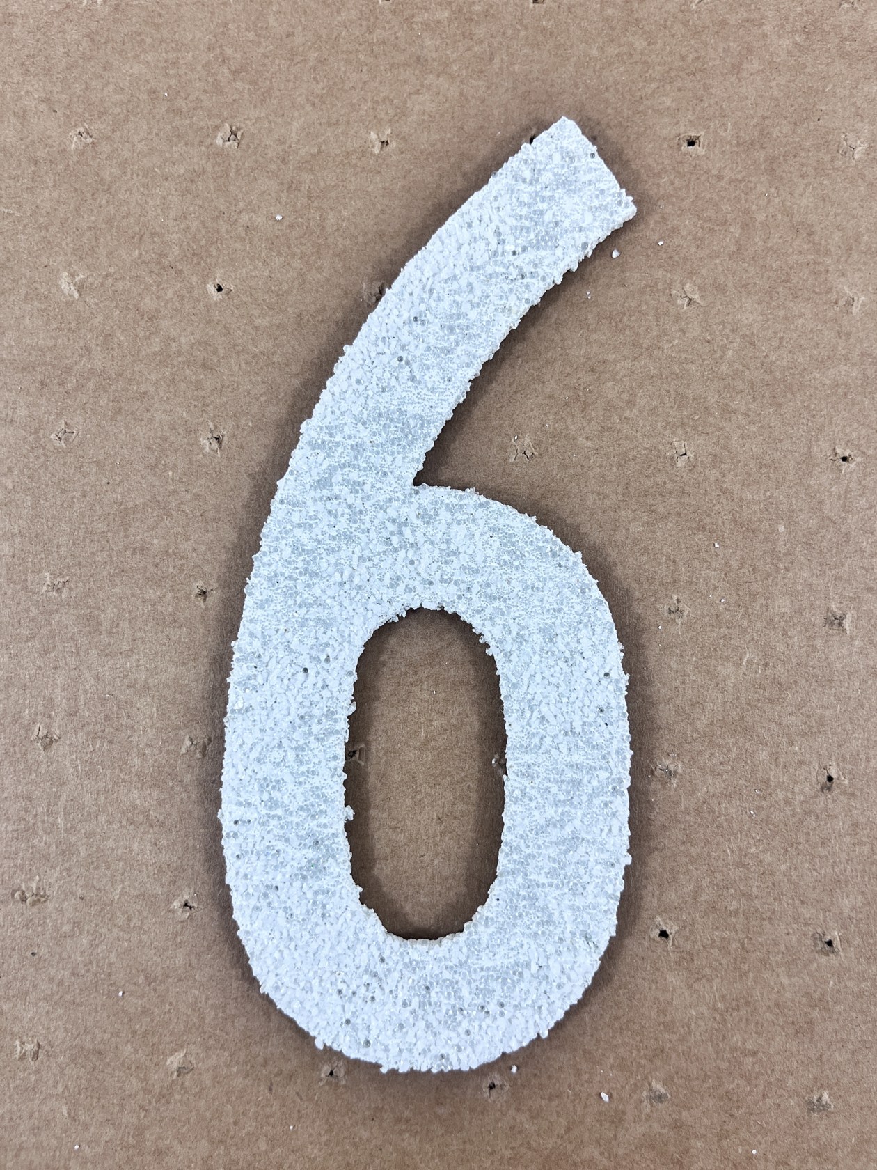 6” Tall, White, PPG Reflective PreMark® Thermoplastic Number 6