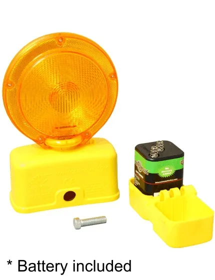 6-Volt LED Barricade Flasher with One (1) Lantern Battery