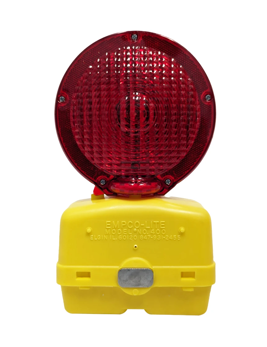 6 volt led barricade light without battery red