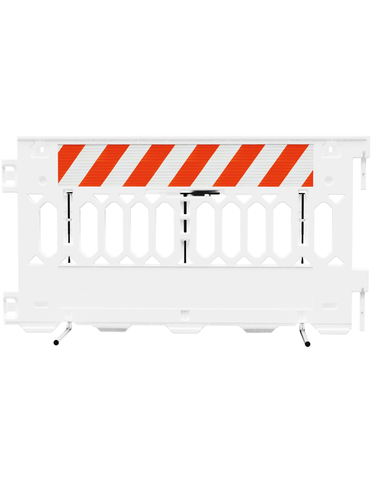 ADA Pathcade Barricade, White with One (1) Piece of EG Sheeting One (1) Side of the Barricade with Single Color Graphic