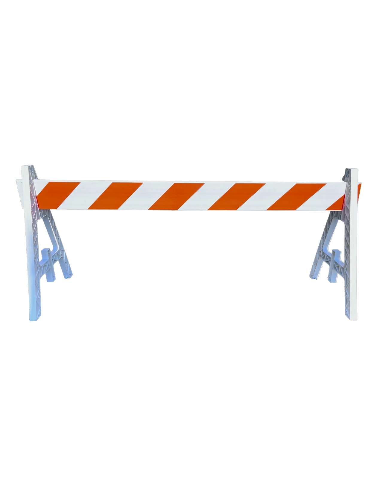 Cortina A-Cade Leg Kit-(2) A-Cade Legs \u0026 (1) 8\u0027 x 1\" Rail w/Orange \u0026 White Engineer Grade (EG) Reflective Sheeting on 1 Side