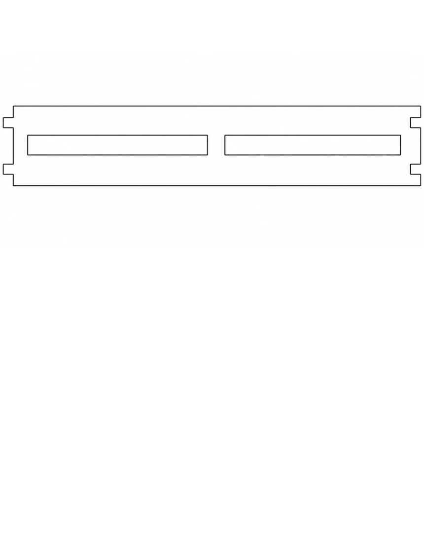 118\" Two-Segment Parking Line Stencil – Two 56\" x 4\" Line Segments with a 3\" Gap