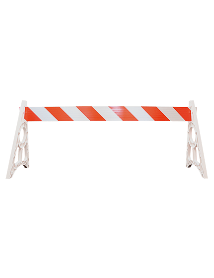 Economy A-Cade Leg Kit-(2) A-Cade Legs \u0026 (1) 8\u0027 Rail w/Orange \u0026 White EG Reflective Sheeting 1 Side