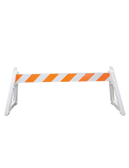 A-Cade Leg Kit-2) Deluxe A-Cade Legs \u0026 (1) 8\u0027 Rail w/Orange \u0026 White EG Reflective Sheeting 1 Side