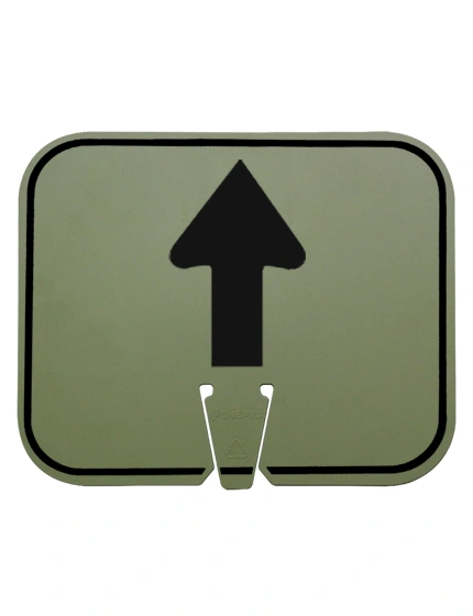 arrow up clip on sign non reflective olive drab