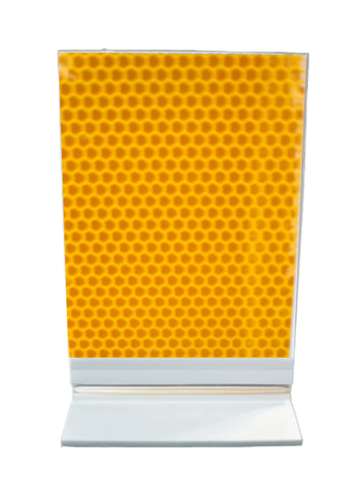 Box of 50-3\" x 4\" Flexible White Barrier Wall Reflectors Yellow Reflective Sheeting on One (1) Side