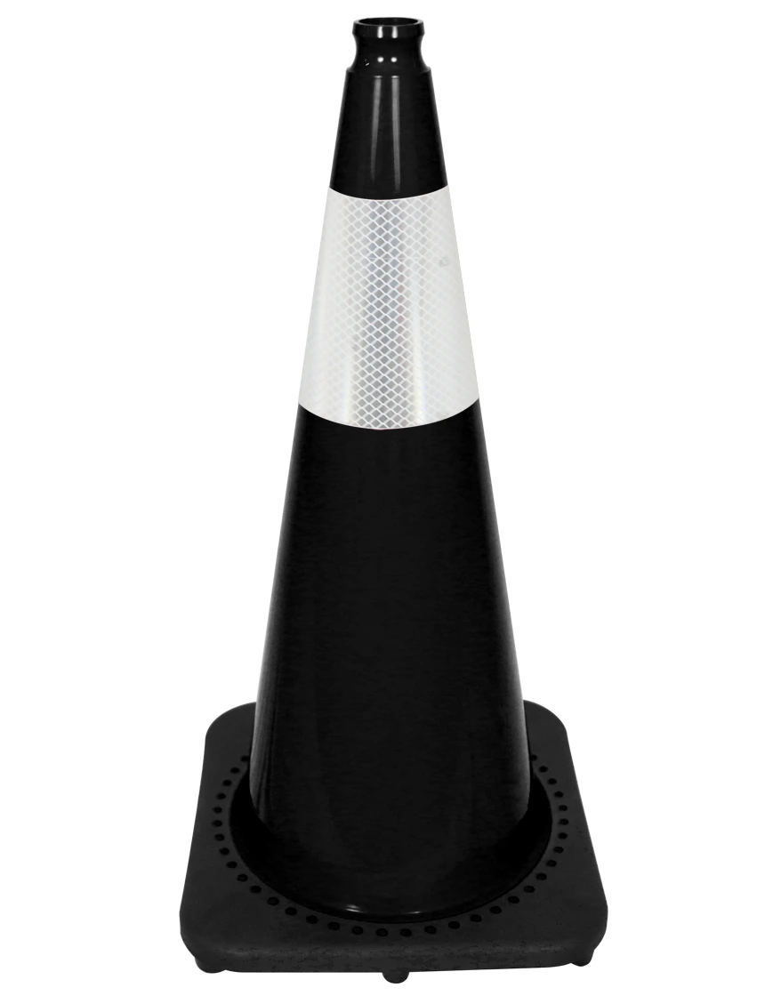 Black 28 inch 7 lbs JBC Cone with 6\" Reflective Collar