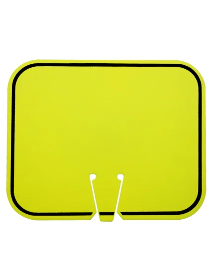 blank clip on sign lime non reflective horizontal