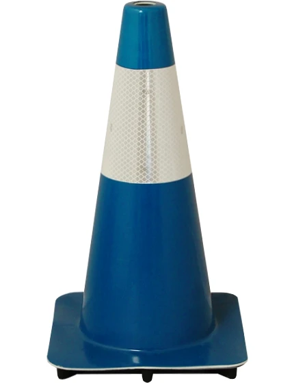 Blue 18\" Traffic Cone w/6\" Reflective Collar