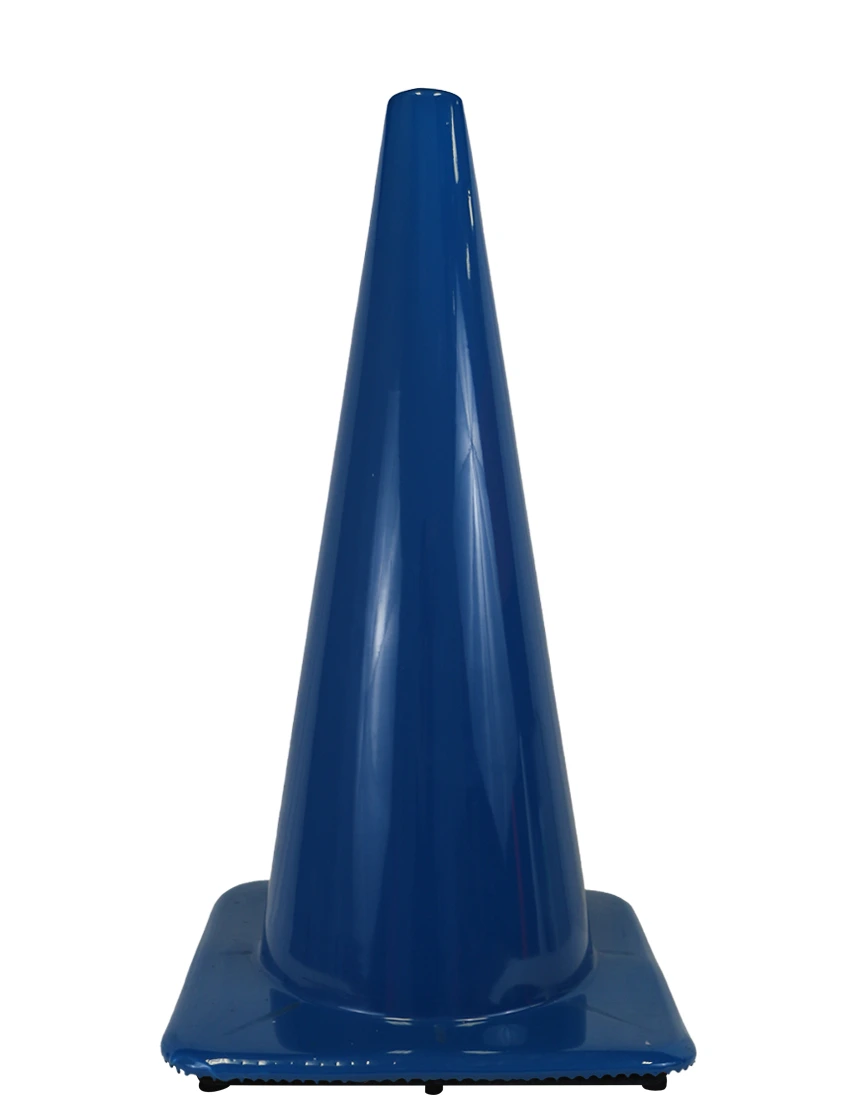 Blue 28\" 7 lbs Traffic Cone with Full Color Graphic
