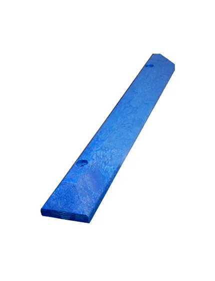 4\u0027 Blue, Heavy-Duty Solid Recycled Plastic Parking Block w/14\" Galvanized Rebar Steel Spikes