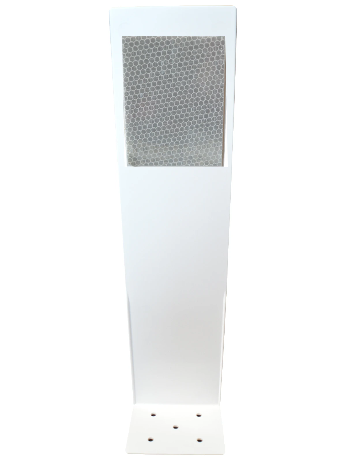 Box of 50-16\" Low Profile White Barrier Wall Reflectors White Reflective Sheeting on Both (2) Sides
