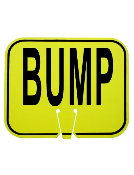 bump clip on sign lime non reflective