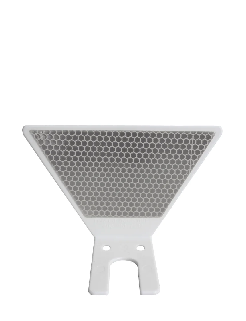Butterfly Guardrail Reflector, White with One (1) White Reflective Panel (Box of 50)