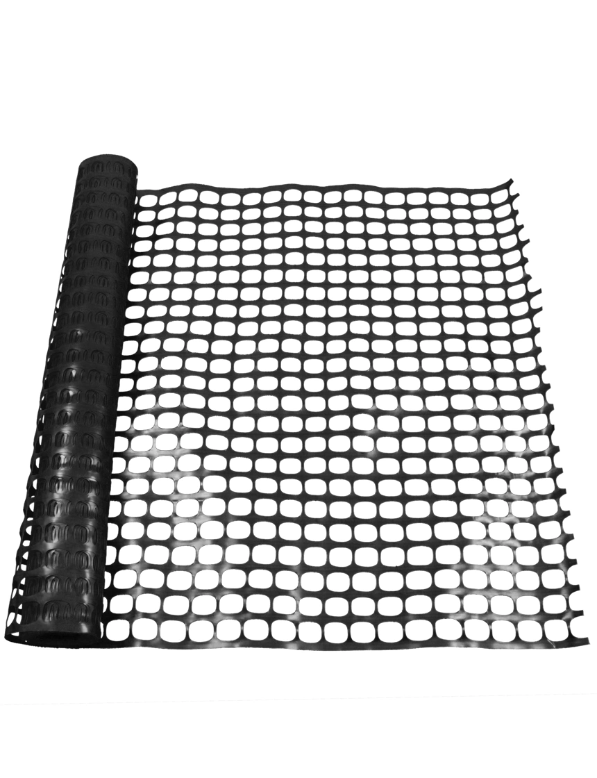 4\u0027 X 100\u0027 Roll Of Heavy-Duty Black Construction Fence (0.66/Oz Sqft - 200 G/M2)