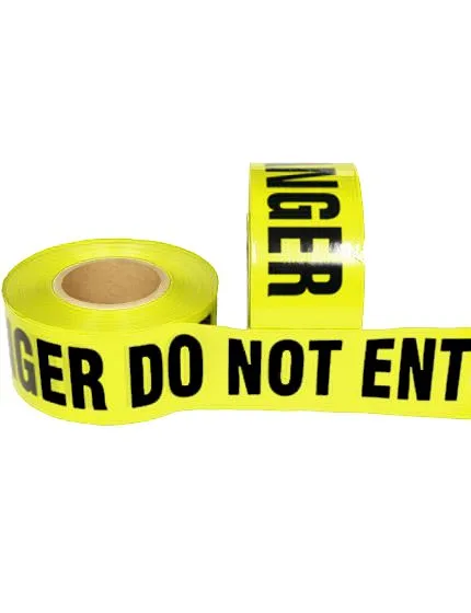 3\" x 1000\u0027 Yellow, Barrier Tape \"DANGER DO NOT ENTER\"