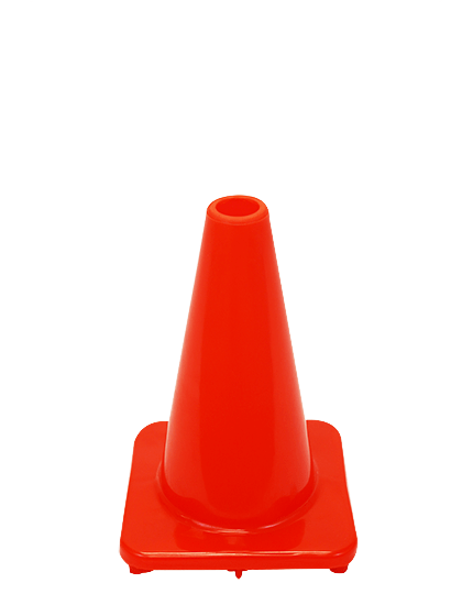 Solid Orange 12\" Economy Traffic Cone
