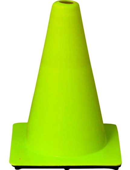 Lime 12\" Flow Molded Traffic Cone