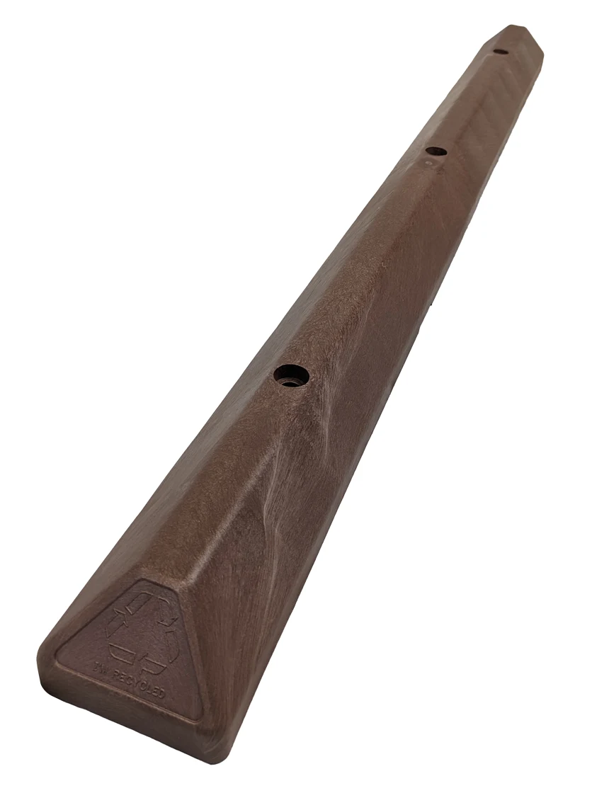 6\u0027 National Park Service Brown Commercial Parking Block w/ Lags \u0026 Anchor Mounting Hardware