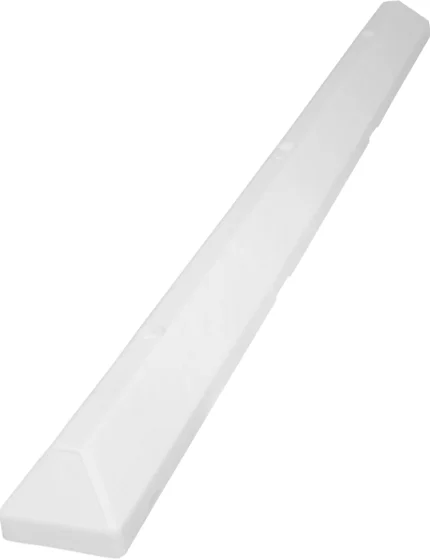 6 foot White Recycled Plastic Commercial Parking Block with No Hardware