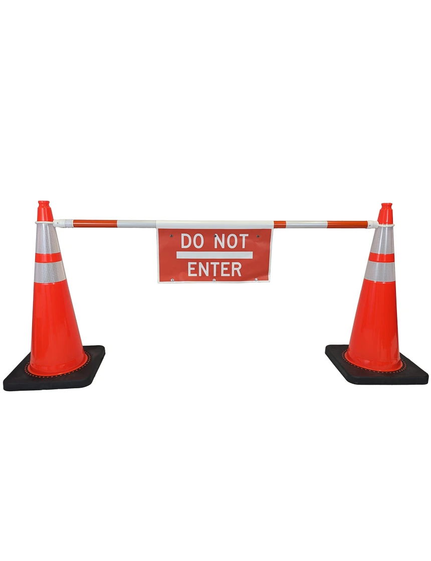 cone bar signs do not enter