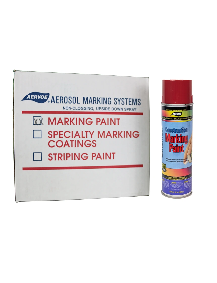 Red Construction Marking Paint (Case Of 12)