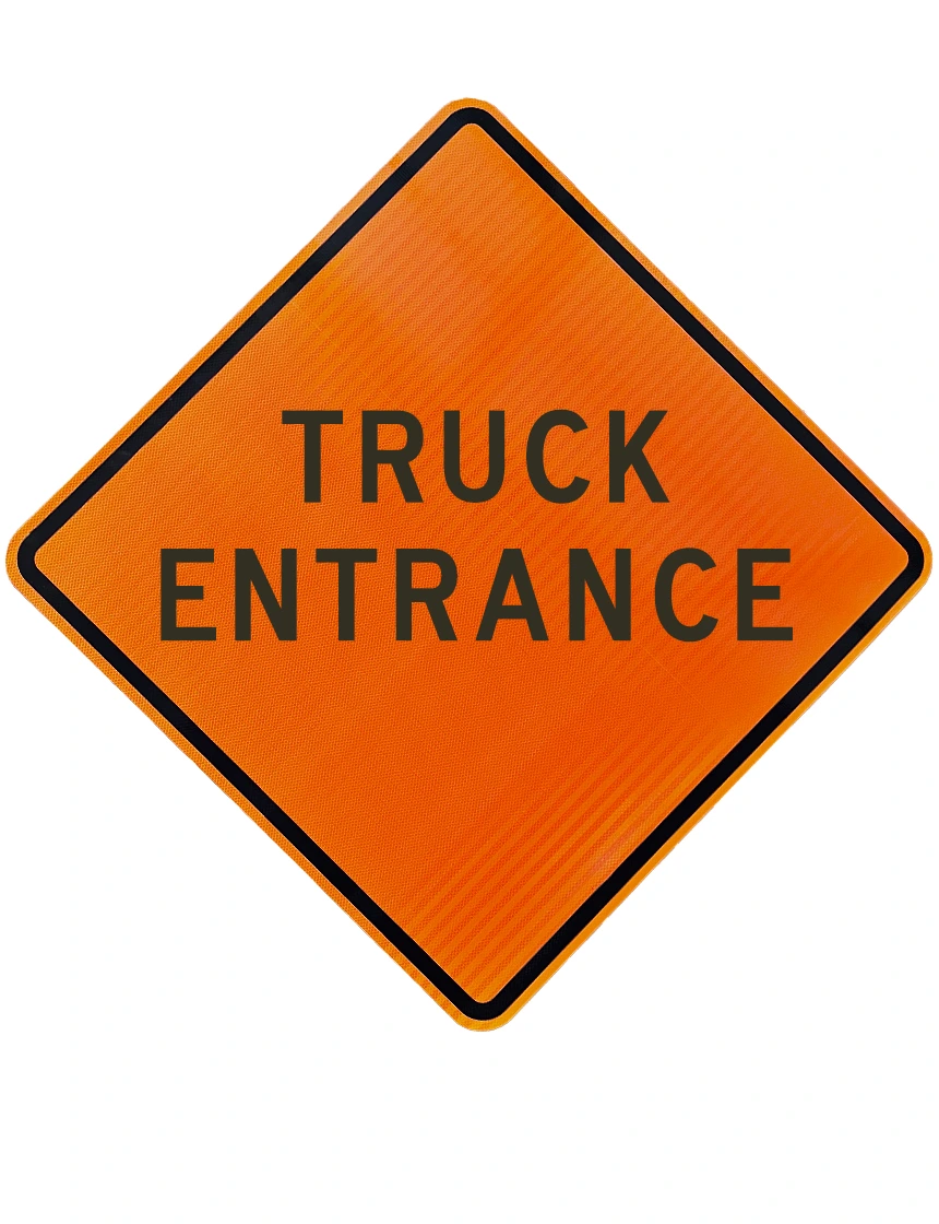 48\", Corrugated Plastic, High Intensity Reflective Sign, Truck Entrance