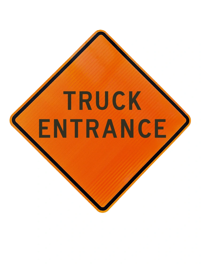 36\", Corrugated Plastic, High Intensity Reflective Sign, Truck Entrance