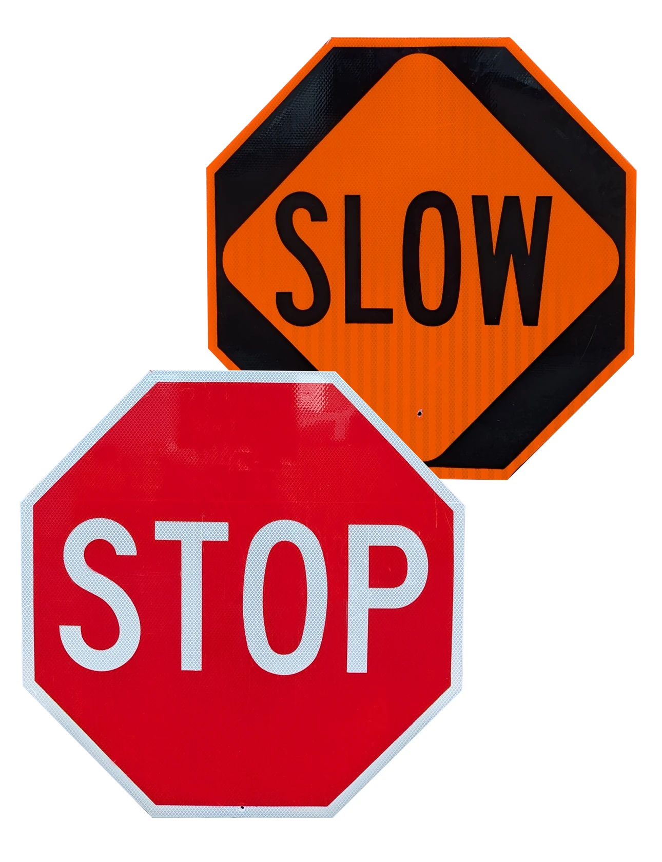 Cortina 24\" Stop / Slow Paddle, High Intensity (Hi) Reflective Sheeting \u0026 81\" Telescoping Handle