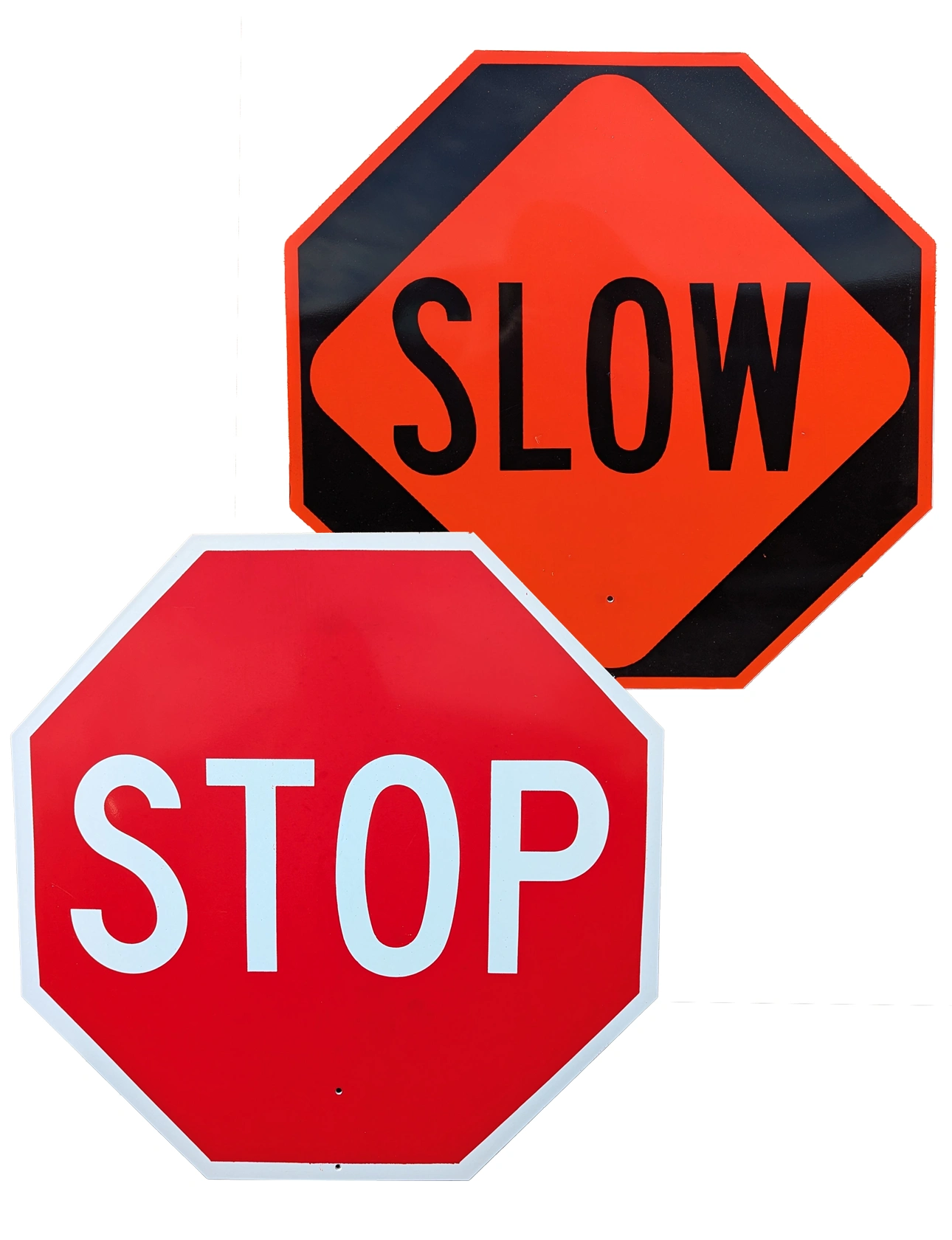 Cortina 24\" Stop / Slow Paddle, Non-Reflective, w/ 81\" Telescoping Handle