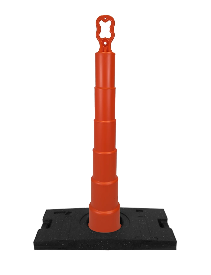 Orange 42\" Ez-Grab Channelizer Orange w/ 30 lbs Base