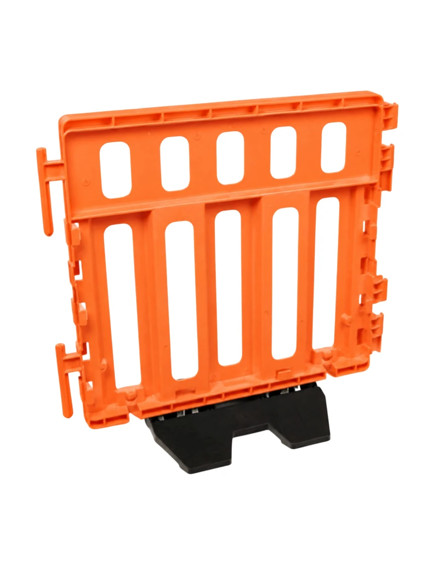 42\" Long x 37\" Tall, Cortina \"Rapid Wall\" Pedestrian Barricade, Orange